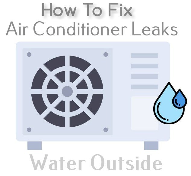 air conditioner leaks water outside