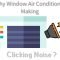 window air conditioner making clicking noise