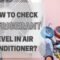 how to check refrigerant level in ac