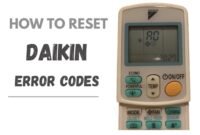 how to reset daikin error codes