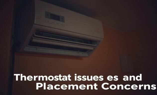 Thermostat placement and AC system issues Thermostat placement and AC system issues