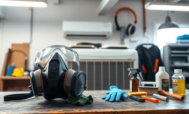 DIY Air Conditioner Cleaning Safety Gear DIY Air Conditioner Cleaning Safety Gear